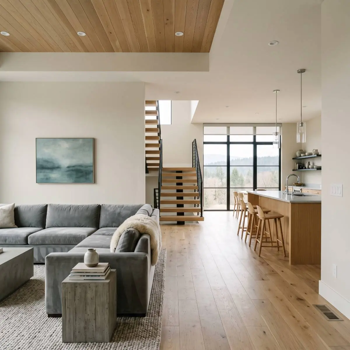 A home rendered in Oyster White
